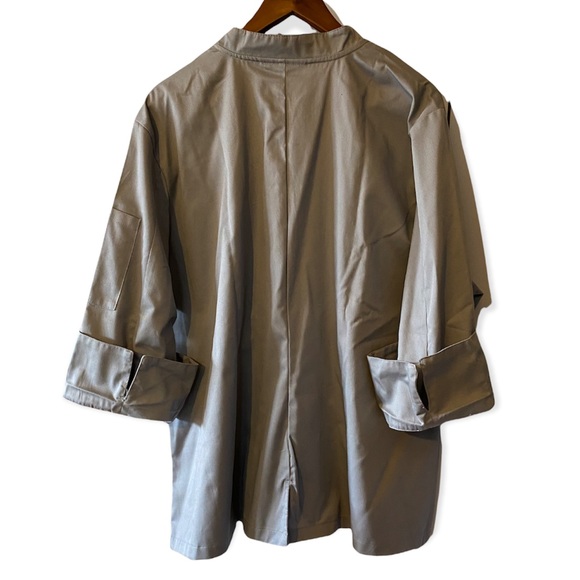 🧑🏽‍🍳Calling All Cooks! Ladies 2X NWOT Grey 3/4 Sleeve Chef Jacket - Picture 2 of 8